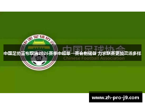 中国足协宣布取消2026赛季中超单一赛会制储备 力求联赛更加灵活多样